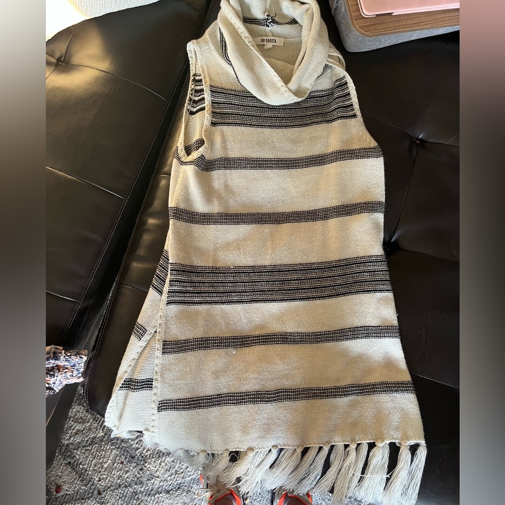 BB dakota short sleeve fringe sweater
